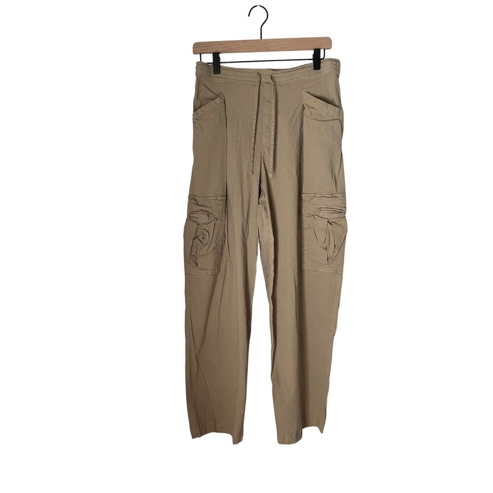 Athleta Trekkie Cargo Jogger Pants Tan Beige Utility Travel Lightweight Size S